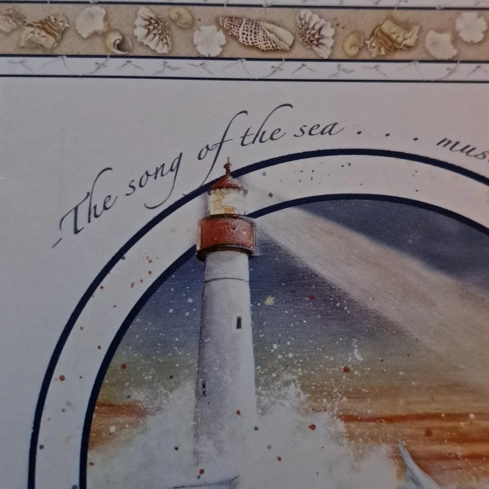 Blank notecards greeting 5 pack lighthouse coast sea gulls nature ocean waves